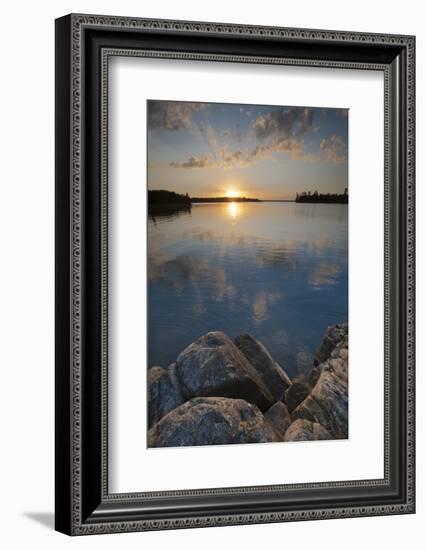 Minnesota, Voyageurs National Park. Sunset on Kabetogama Lake, Voyageurs National Park-Judith Zimmerman-Framed Photographic Print