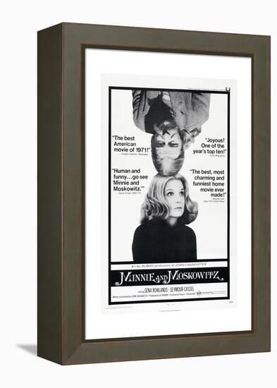 MINNIE AND MOSKOWITZ, US poster, from top: Seymour Cassel, Gena Rowlands, 1971-null-Framed Stretched Canvas