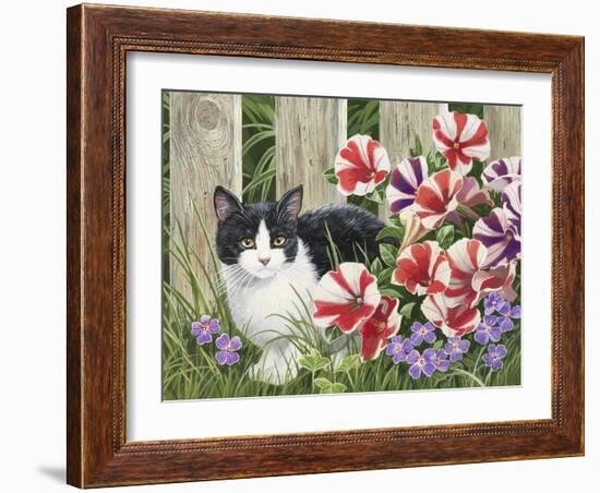 Minnie in the Petunias-William Vanderdasson-Framed Giclee Print