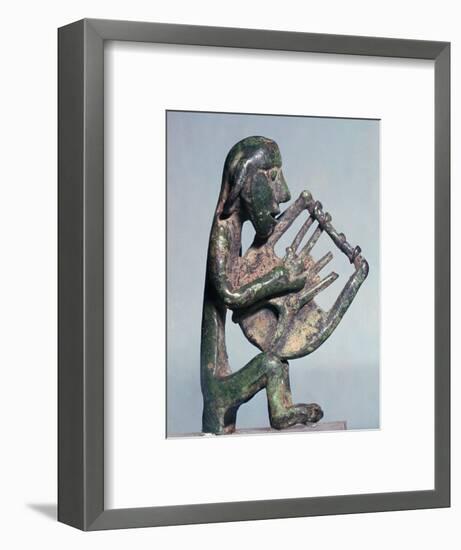 Minoan bronze of a harpist-Unknown-Framed Giclee Print