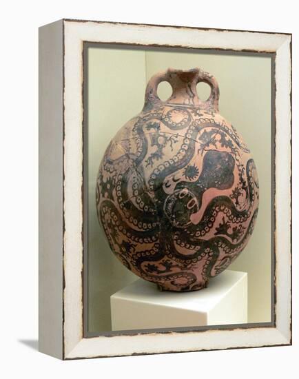 Minoan Clay Flask Decorated with Octopus-null-Framed Premier Image Canvas