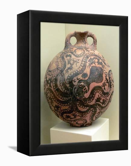 Minoan Clay Flask Decorated with Octopus-null-Framed Premier Image Canvas