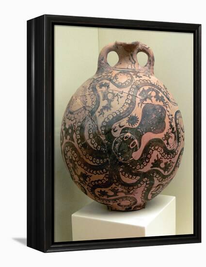 Minoan Clay Flask Decorated with Octopus-null-Framed Premier Image Canvas