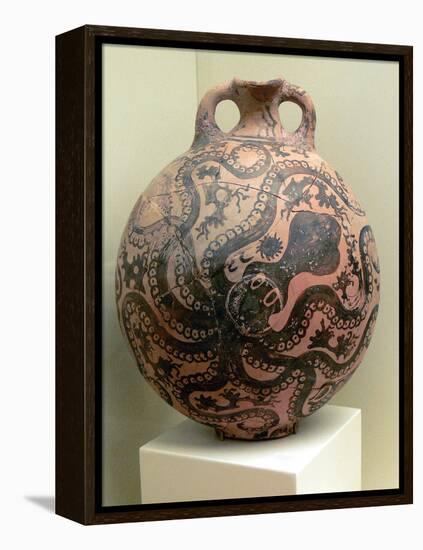 Minoan Clay Flask Decorated with Octopus-null-Framed Premier Image Canvas