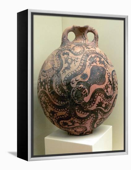 Minoan Clay Flask Decorated with Octopus-null-Framed Premier Image Canvas