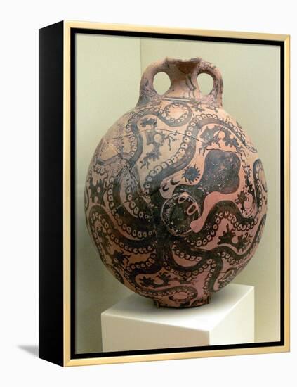 Minoan Clay Flask Decorated with Octopus-null-Framed Premier Image Canvas