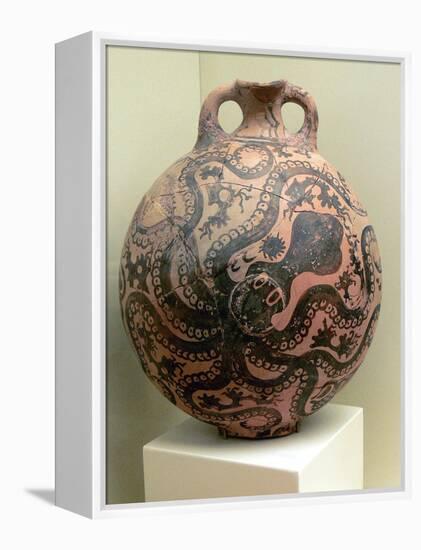 Minoan Clay Flask Decorated with Octopus-null-Framed Premier Image Canvas