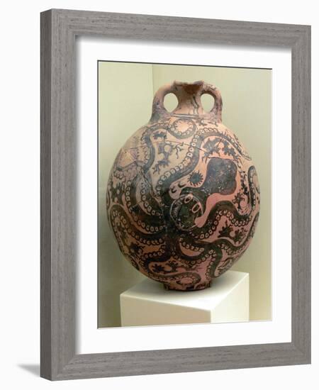 Minoan Clay Flask Decorated with Octopus-null-Framed Photographic Print