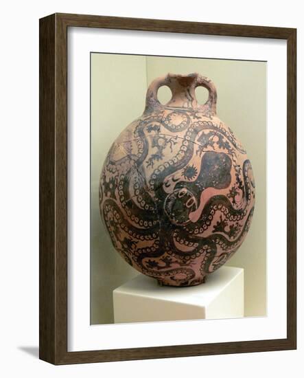 Minoan Clay Flask Decorated with Octopus-null-Framed Photographic Print