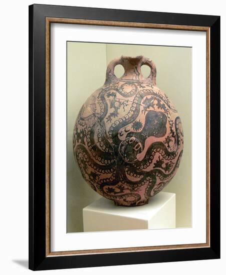 Minoan Clay Flask Decorated with Octopus-null-Framed Photographic Print