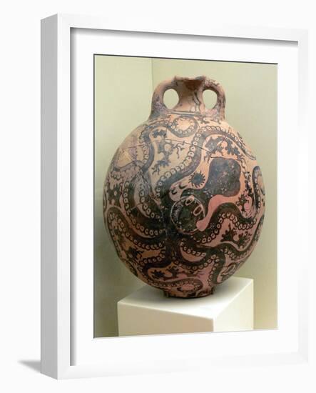 Minoan Clay Flask Decorated with Octopus-null-Framed Photographic Print