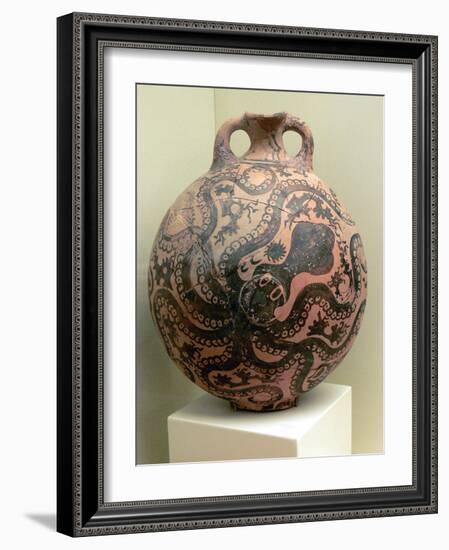 Minoan Clay Flask Decorated with Octopus-null-Framed Photographic Print