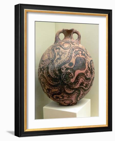 Minoan Clay Flask Decorated with Octopus-null-Framed Photographic Print