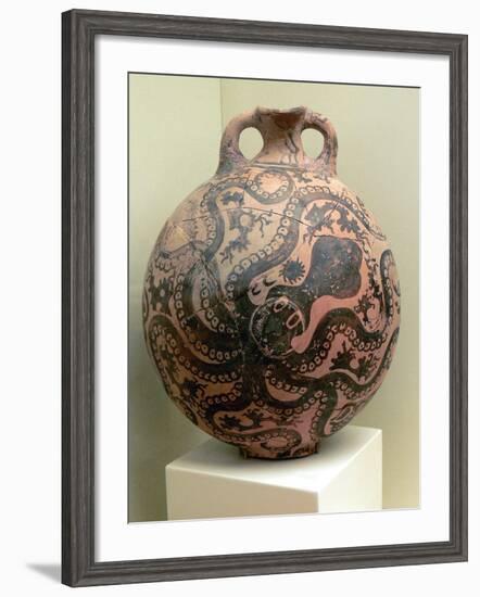 Minoan Clay Flask Decorated with Octopus-null-Framed Photographic Print