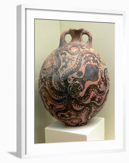 Minoan Clay Flask Decorated with Octopus-null-Framed Photographic Print