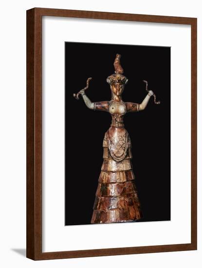 Minoan snake-goddess, 18th century BC-Unknown-Framed Giclee Print