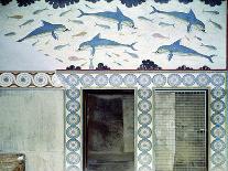 The Dolphin Frescoes in the Queen's Bathroom, Palace of Minos, 1600-1400 BC-Minoan-Giclee Print