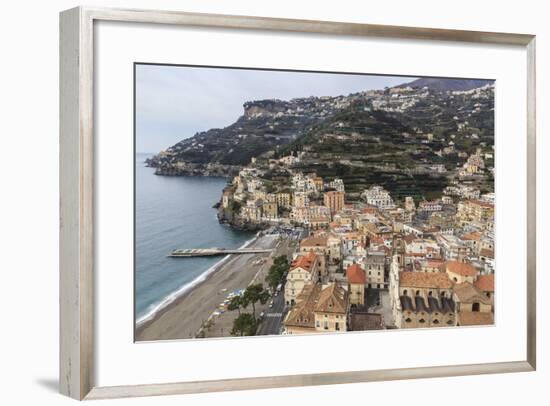 Minori, Beach, Town-Eleanor Scriven-Framed Photographic Print