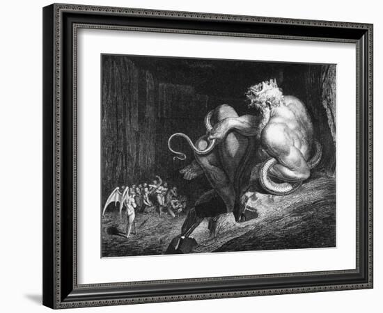 Minos, King of Crete, Illustration from "The Divine Comedy" by Dante Alighieri-Gustave Doré-Framed Giclee Print