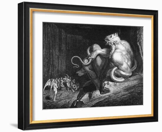 Minos, King of Crete, Illustration from "The Divine Comedy" by Dante Alighieri-Gustave Doré-Framed Giclee Print