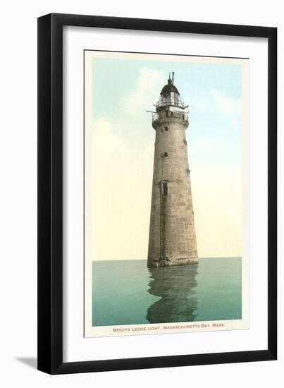 Minot's Ledge Lighthouse, Mass.-null-Framed Art Print