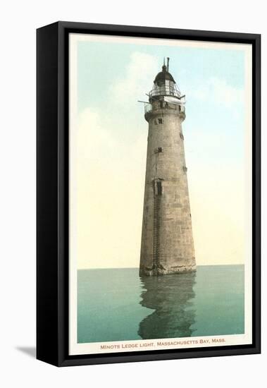 Minot's Ledge Lighthouse, Mass.-null-Framed Stretched Canvas