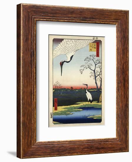 Minowa, Kanasugi, Mikawashima.-Ando Hiroshige-Framed Art Print