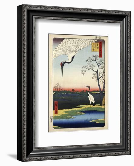 Minowa, Kanasugi, Mikawashima.-Ando Hiroshige-Framed Art Print