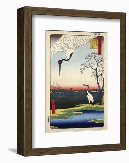 Minowa, Kanasugi, Mikawashima.-Ando Hiroshige-Framed Art Print