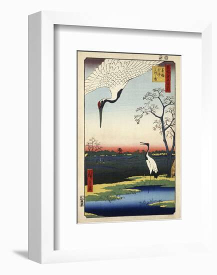 Minowa, Kanasugi, Mikawashima.-Ando Hiroshige-Framed Art Print