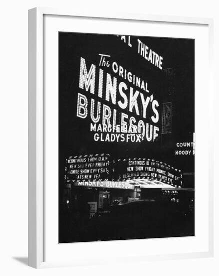 Minsky's Burlesque-Peter Stackpole-Framed Photographic Print