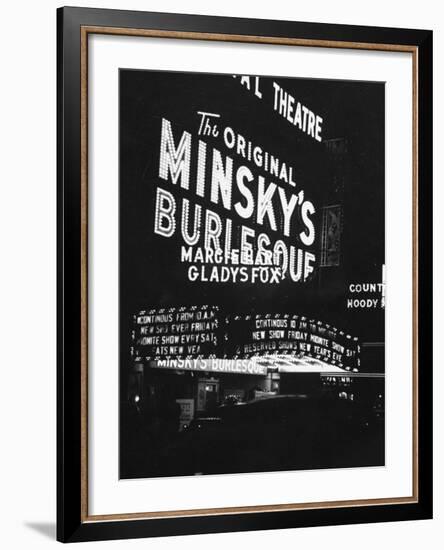 Minsky's Burlesque-Peter Stackpole-Framed Photographic Print