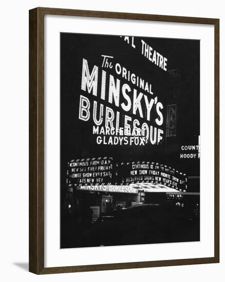 Minsky's Burlesque-Peter Stackpole-Framed Photographic Print