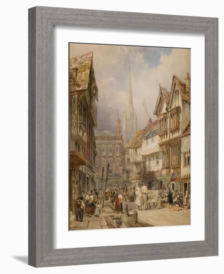 Minster Street, Salisbury-Thomas Shotter Boys-Framed Giclee Print