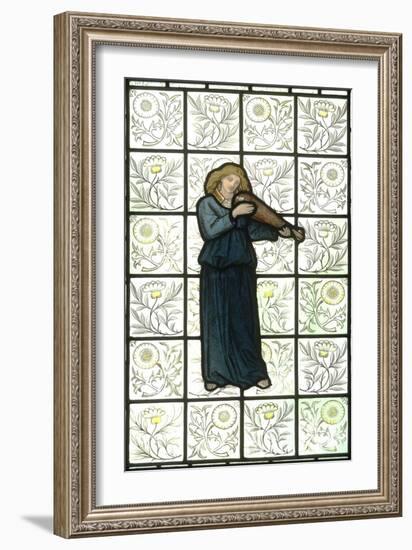 Minstral on Stained Glass Window-William Morris-Framed Giclee Print