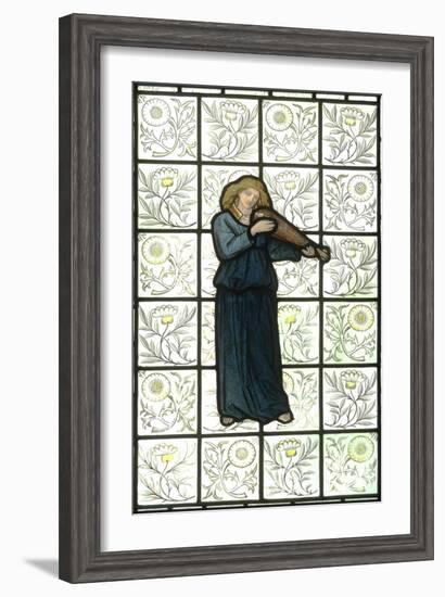 Minstral on Stained Glass Window-William Morris-Framed Giclee Print