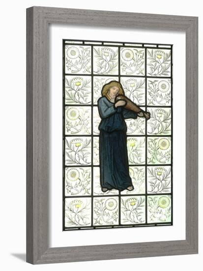 Minstral on Stained Glass Window-William Morris-Framed Giclee Print