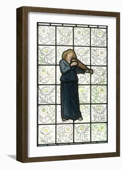 Minstral on Stained Glass Window-William Morris-Framed Giclee Print