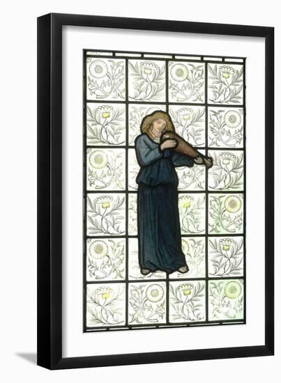 Minstral on Stained Glass Window-William Morris-Framed Giclee Print