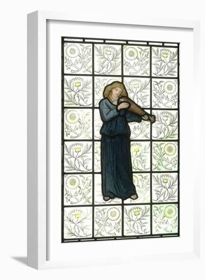 Minstral on Stained Glass Window-William Morris-Framed Giclee Print