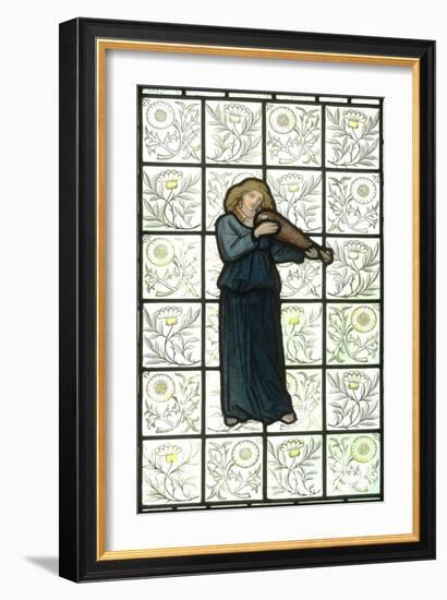 Minstral on Stained Glass Window-William Morris-Framed Giclee Print