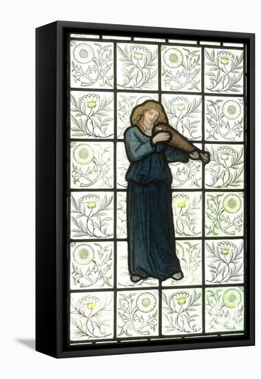 Minstral on Stained Glass Window-William Morris-Framed Premier Image Canvas