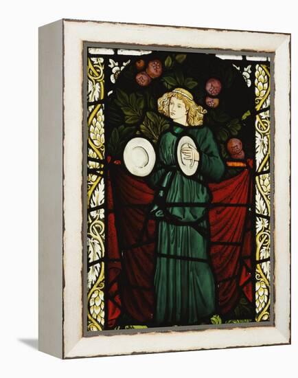 Minstrel Angel with Cymbals, for the East Window of St. John's Church, Dalton Yorkshire-William Morris-Framed Premier Image Canvas