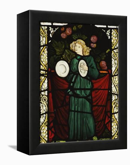 Minstrel Angel with Cymbals, for the East Window of St. John's Church, Dalton Yorkshire-William Morris-Framed Premier Image Canvas