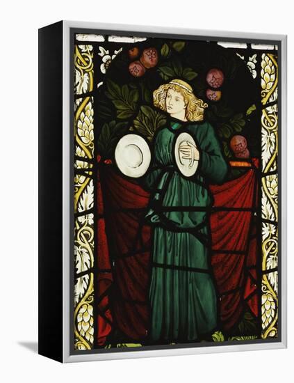 Minstrel Angel with Cymbals, for the East Window of St. John's Church, Dalton Yorkshire-William Morris-Framed Premier Image Canvas