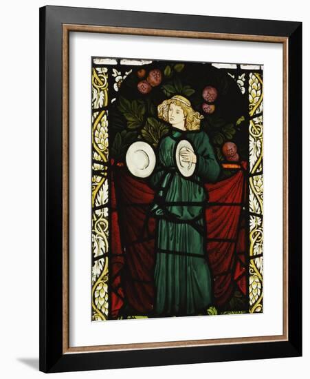 Minstrel Angel with Cymbals, for the East Window of St. John's Church, Dalton Yorkshire-William Morris-Framed Giclee Print