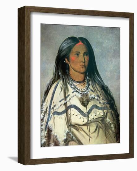 Mint, a Mandan Indian Girl, 1832-George Catlin-Framed Giclee Print