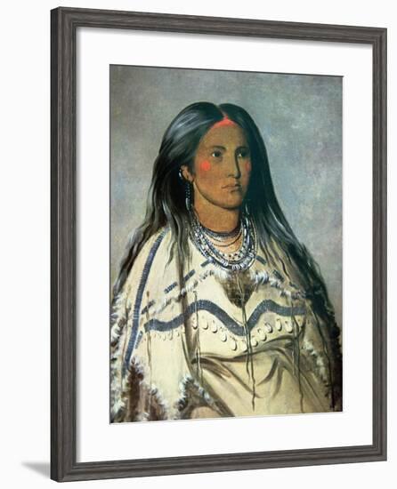 Mint, a Mandan Indian Girl, 1832-George Catlin-Framed Giclee Print