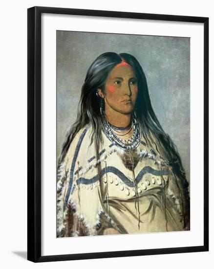 Mint, a Mandan Indian Girl, 1832-George Catlin-Framed Giclee Print