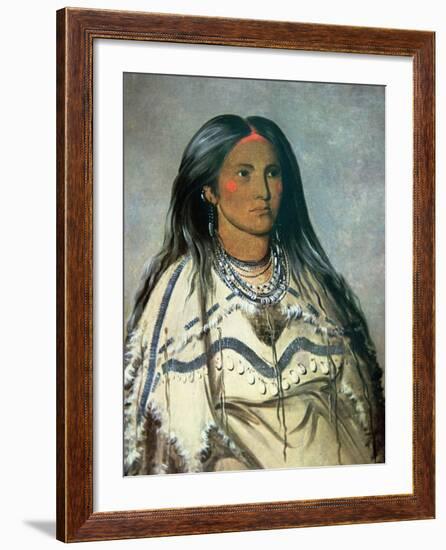 Mint, a Mandan Indian Girl, 1832-George Catlin-Framed Giclee Print